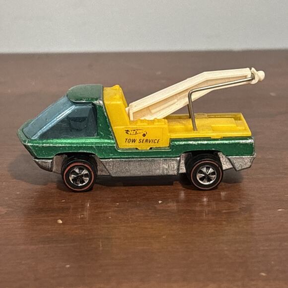 Vintage 1969 HOT WHEELS REDLINE Heavyweights Tow Truck HK Green SPECTRAFLAME - Picture 6 of 10